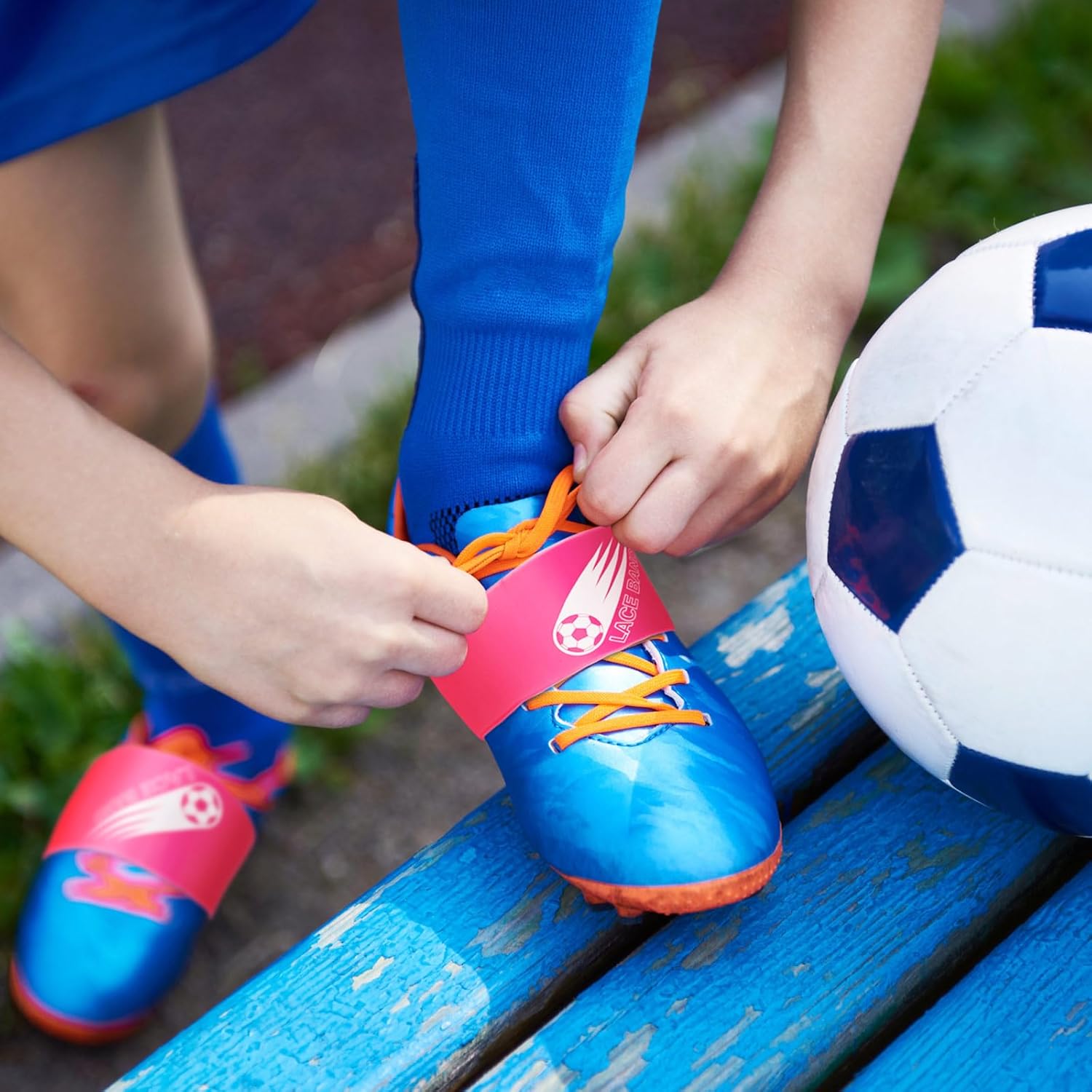 Patelai 4 piezas de taco de fútbol cubierta de encaje para zapatos de fútbol, cubierta de zapatos de fútbol, bandas de tacos de fútbol para jóvenes
