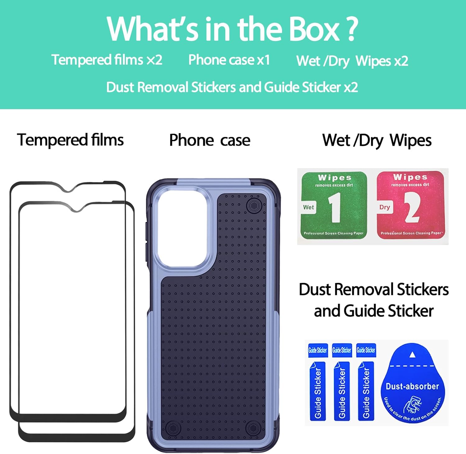 Jeylly Funda para Samsung Galaxy A23, Galaxy A13 4G5GA23 5GA04A04s Funda de absorción de golpes híbrida TPU antiarañazos resistente cubierta de