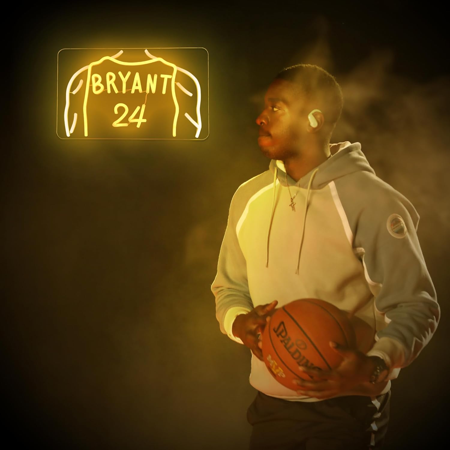 ZYLD034 – Letrero de neón LED de baloncesto para decoración de pared, letrero de neón LED de baloncesto para fanáticos del baloncesto, regalos para