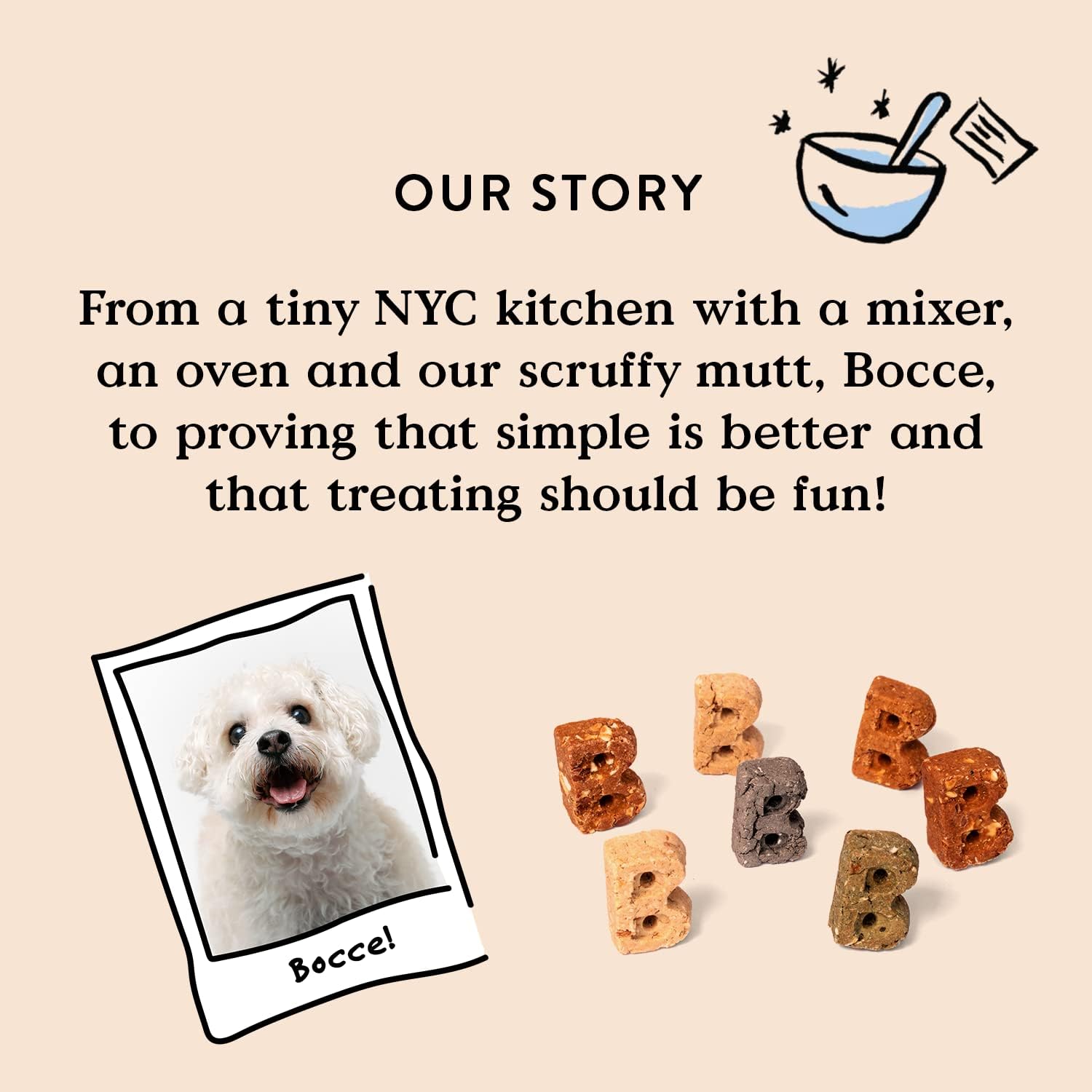 Bocce’s Bakery Fireside – Golosinas de pastel de manzana para perros, golosinas diarias sin trigo, hechas con ingredientes reales, horneadas en los