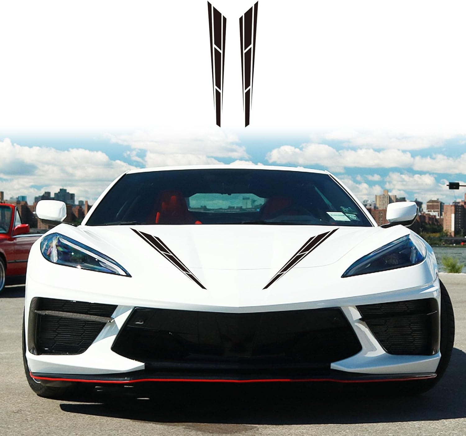 Universal Car Side Stripes Decals & Hood Stickers, Racing Stripes Decals for Cars Body, Auto Side Stickers Stripes, Car Door Decal for All Cars SUV