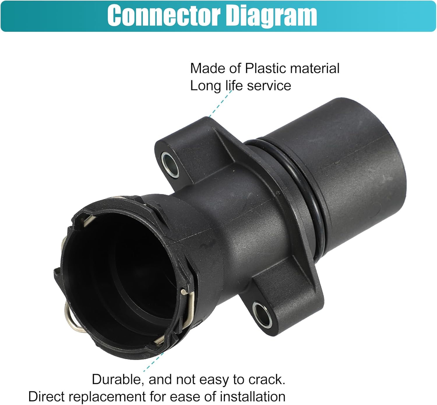 X AUTOHAUX Conector de manguera de refrigerante del motor para Mercedes-Benz C230 L4 1.8L 2003-2005 para Mercedes-Benz S550 2007-2011