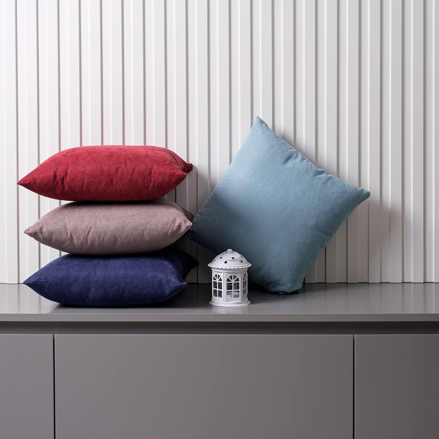Paquete de 2 fundas de cojín decorativas suaves, básicas, para sofá, dormitorio, automóvil, con opciones de color y tamaño, 16 x 16 pulgadas,