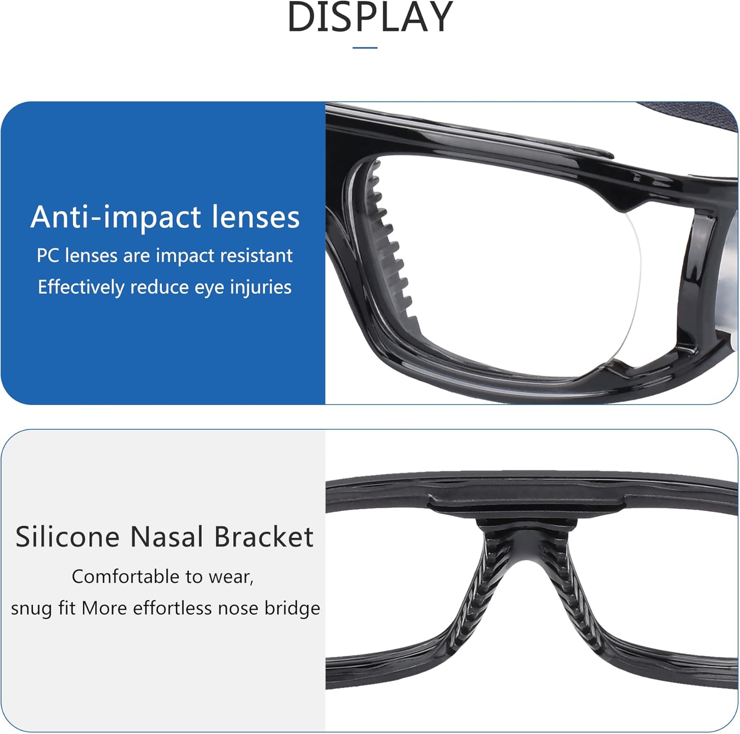 SooGree – Lentes deportivos para correr, lentes de protección polarizados, anti niebla absorción de golpes con correa ajustable