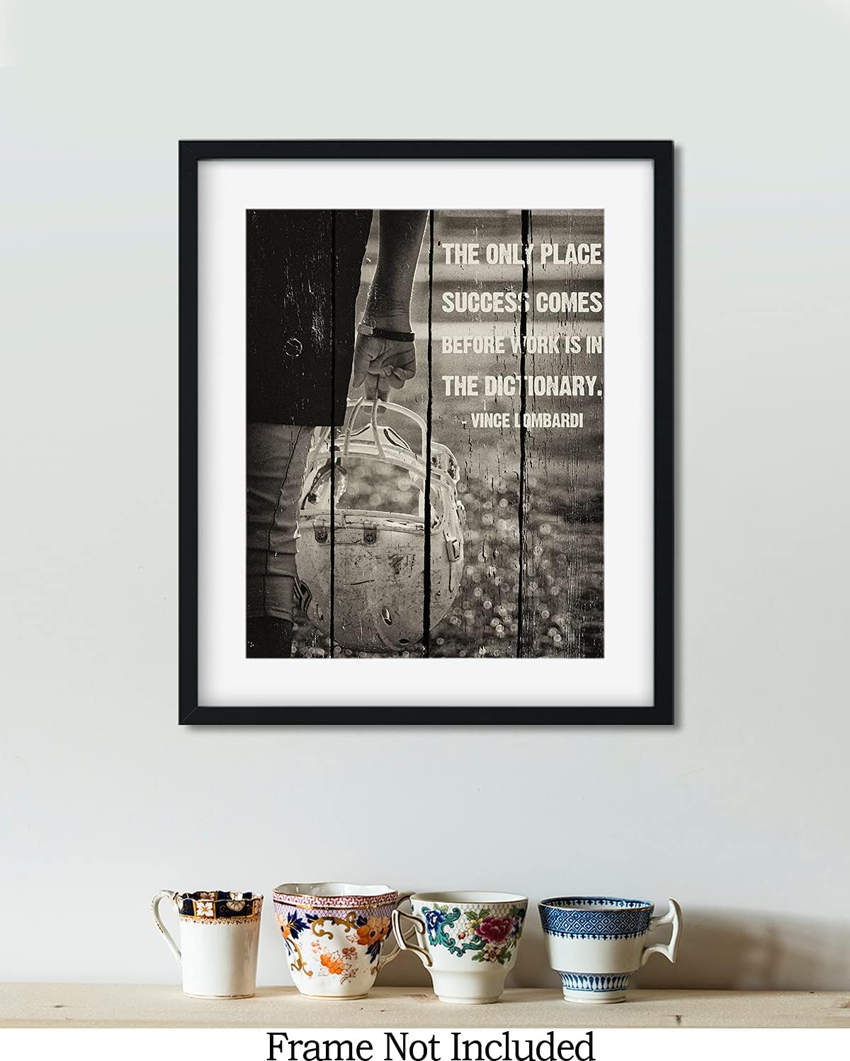Govivo The Only Place Success Comes Before Work Is In The Dictionary. – Vince Lombardi – Impresión artística para decoración de pared – Obra de arte
