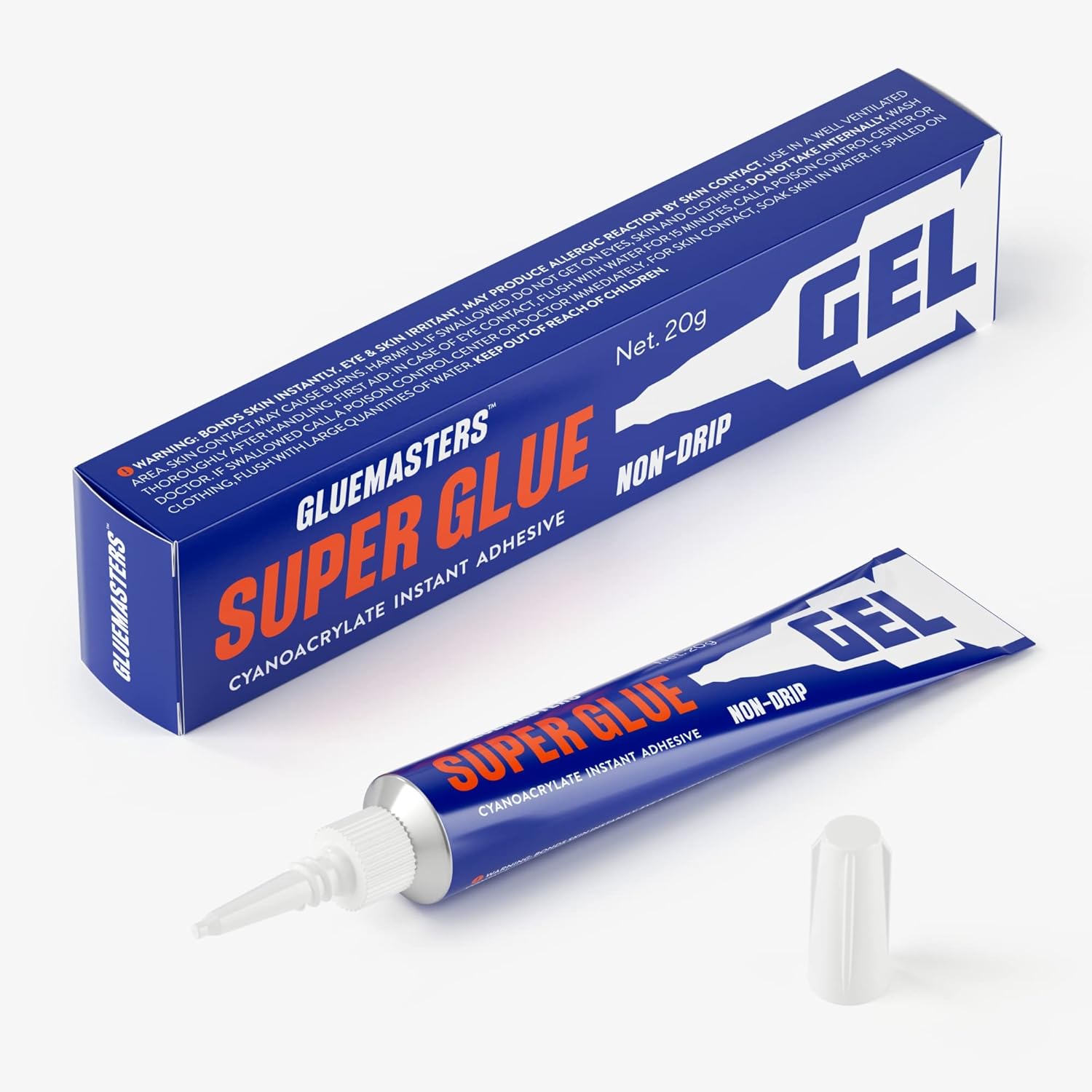Pegamento de cianoacrilato de grado profesional (CA) con adhesivo de viscosidad variable para plástico, madera y manualidades (gel de 20 GR)