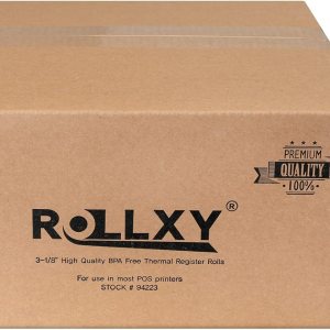 (75 rollos  55 GSM) ROLLXY – Rollos de recibos de papel térmico de 3 18 x 230 pulgadas, se adaptan a todas las impresoras POS de caja registradora, (75 rollos  55 GSM) ROLLXY – Rollos de recibos de papel térmico de 3 18 x 230 pulgadas, se adaptan a todas las impresoras POS de caja registradora,