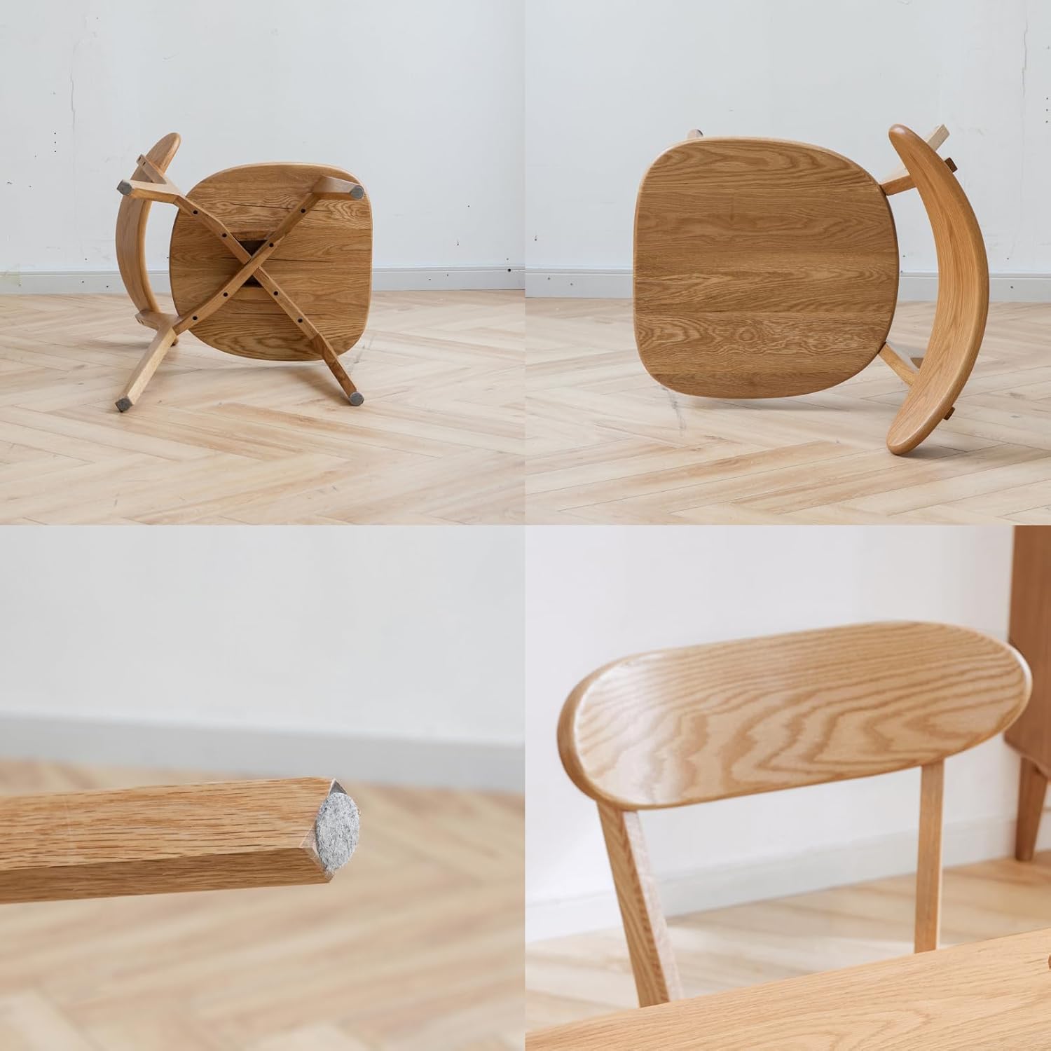 Sillas de comedor 100% madera de roble macizo, prácticas sillas de cocina para comedor, cocina, sala de estar (2, natural)