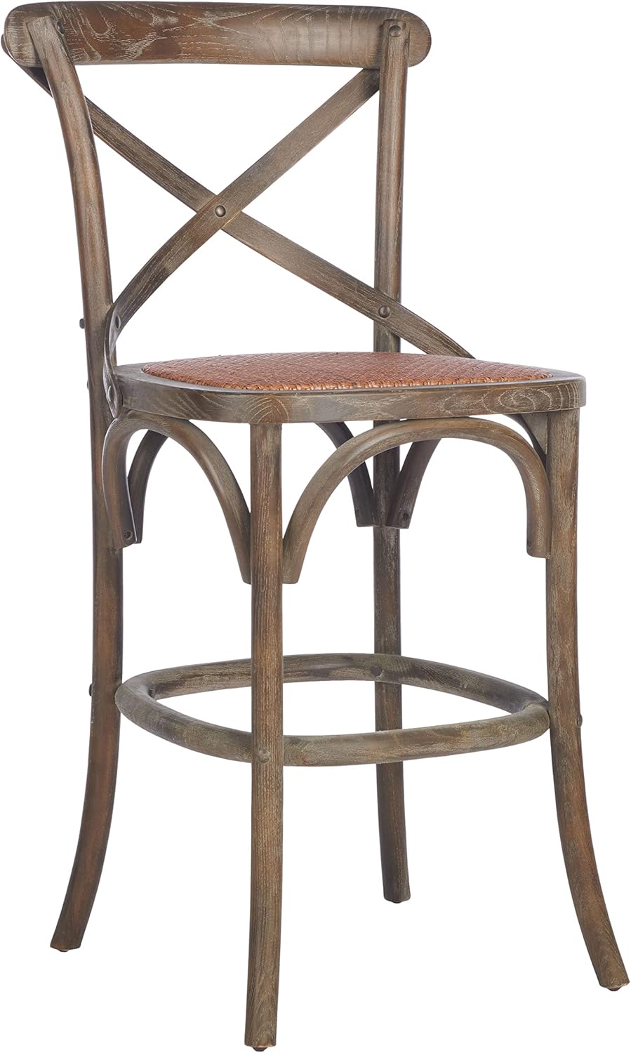 Safavieh Home Collection Franklin Weathered Grey Taburete para mostrador de 24 pulgadas (totalmente montado)