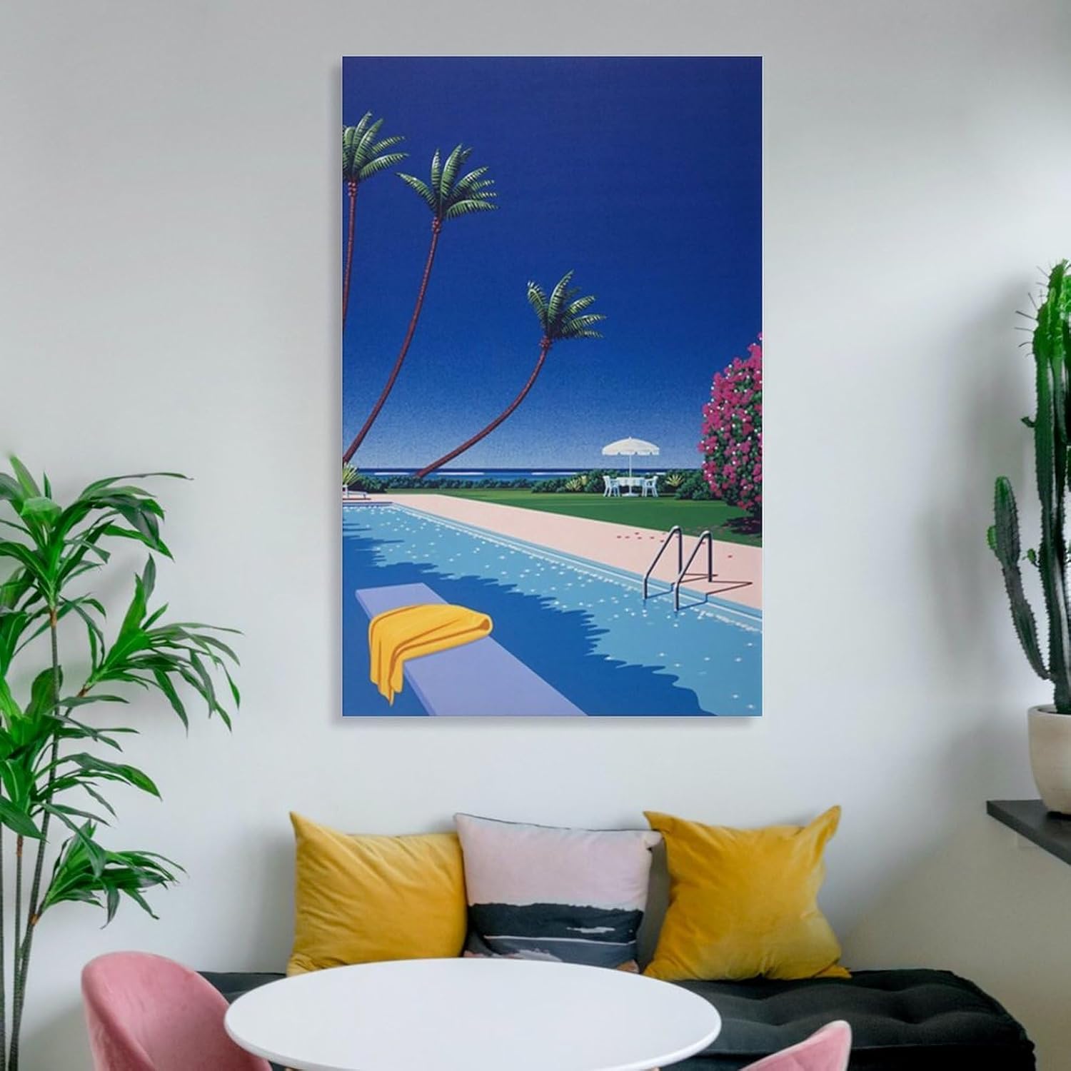 Hiroshi Nagai Decoraciones para dormitorio, pósteres para habitación, decoración estética para el hogar, marco de trabajo artístico, pintura sobre