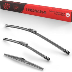 Limpiaparabrisas de repuesto de 24 pulgadas + 14 pulgadas para Mazda Cx-5 Cx-9 2021 2020 2019 2018 2017 con limpiaparabrisas trasero (juego de 3) Limpiaparabrisas de repuesto de 24 pulgadas + 14 pulgadas para Mazda Cx-5 Cx-9 2021 2020 2019 2018 2017 con limpiaparabrisas trasero (juego de 3)