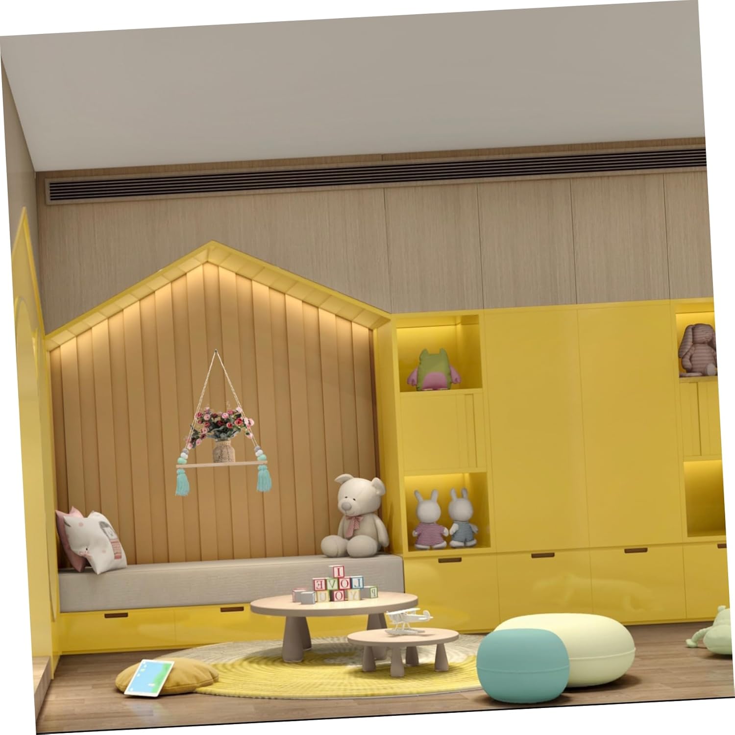 ARTIBETTER Estantes de madera con cuentas para dormitorio, decoración de pared, soporte decorativo para ollas, entrada, estantes flotantes para