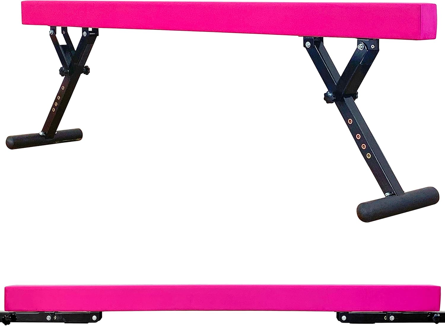 Viga de equilibrio ajustable de 8 pies de altura ajustable para niños y adolescentes de todos los niveles de gimnasia, equipo de gimnasia para