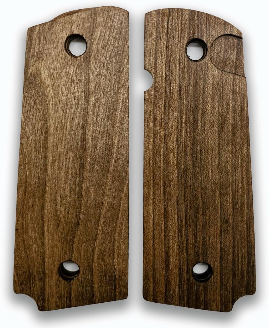 Empuñaduras de madera 1911, accesorios 1911, agarres de corte de seguridad Ambi 1911, tamaño completo 1911, para Ruger, Colt, Kimber, Tauro y se