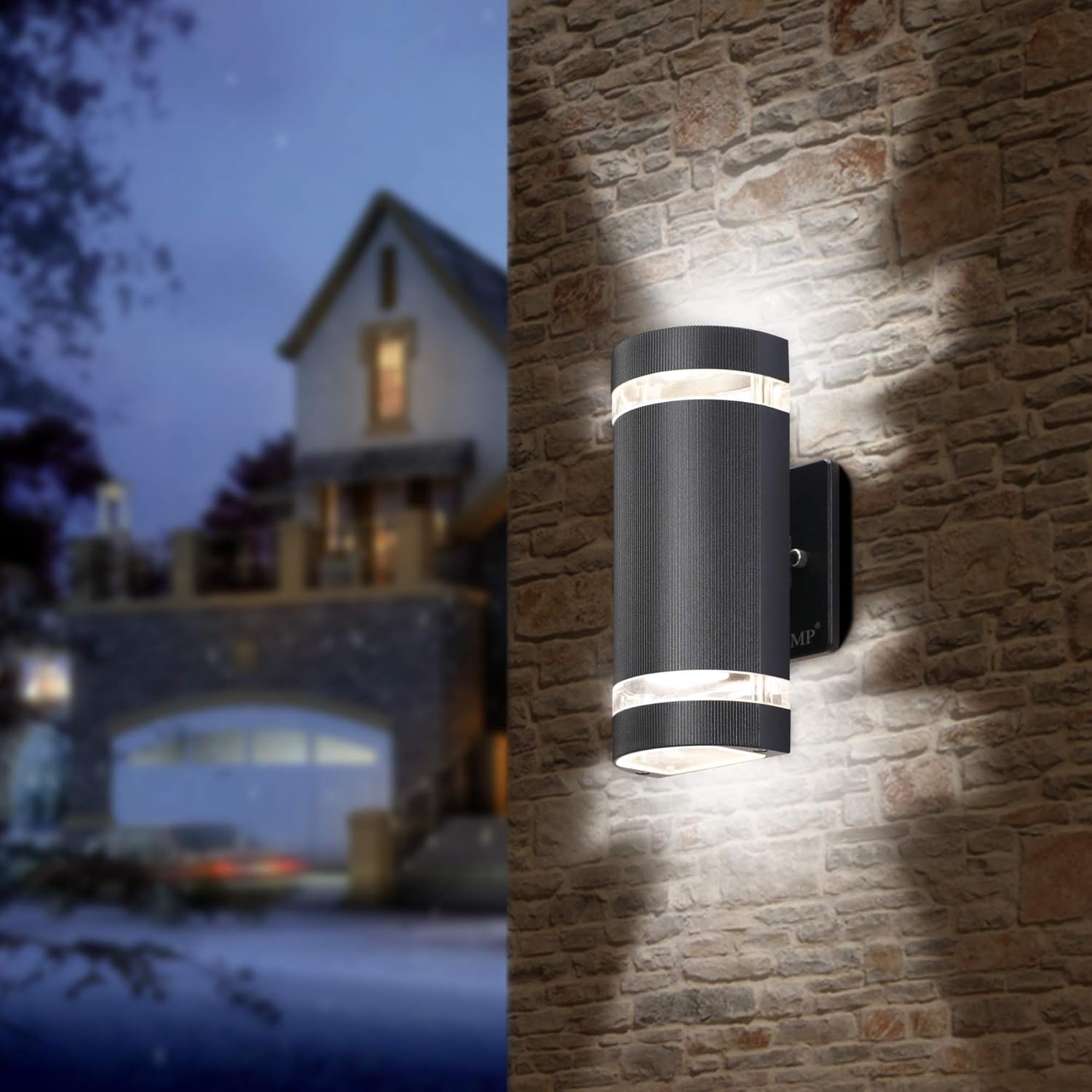 Luces LED de pared para exteriores, arriba y abajo.