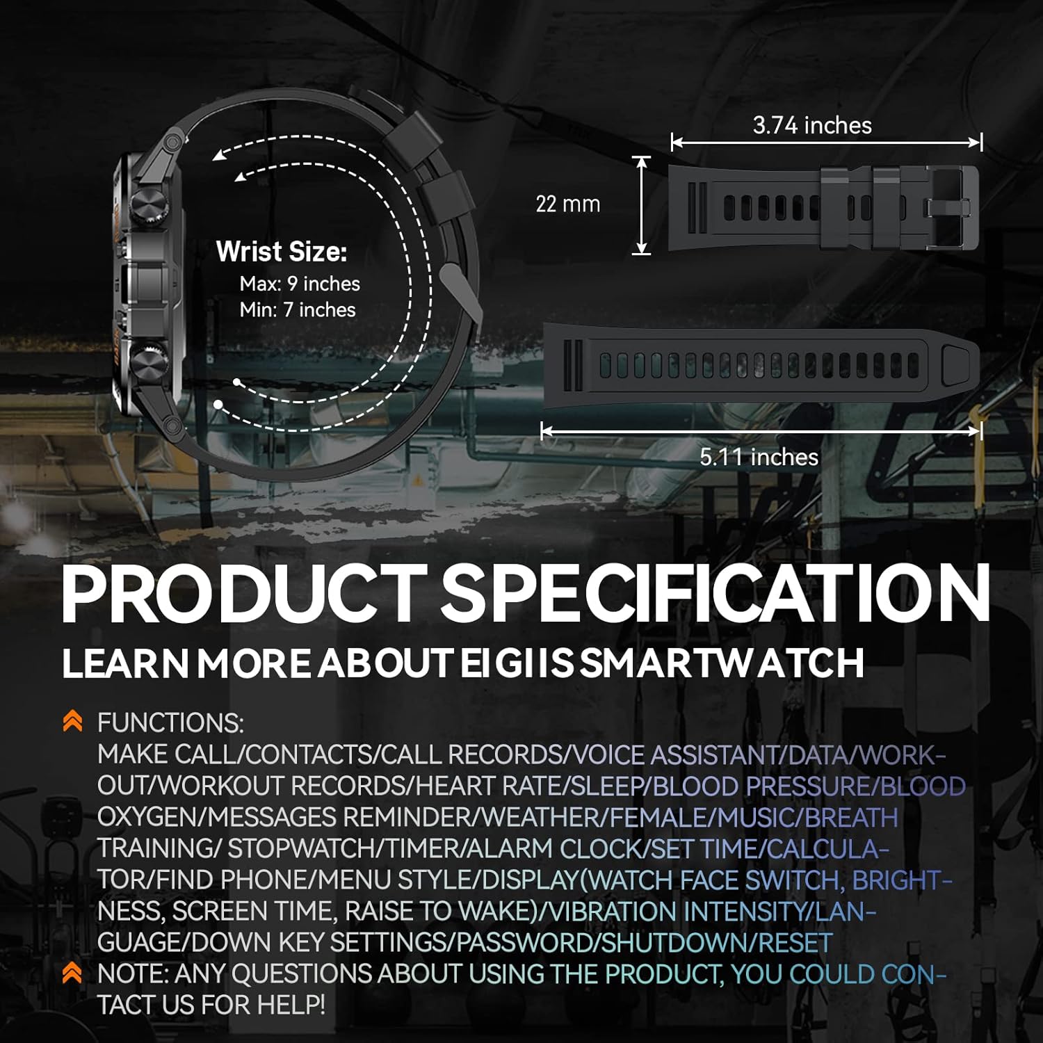 Military Smart Watch for Men MakeAnswer Calls Rugged Tactical Smartwatch Compatible with Android iPhone Samsung 1.39″ HD Screen Heart Rate Sleep