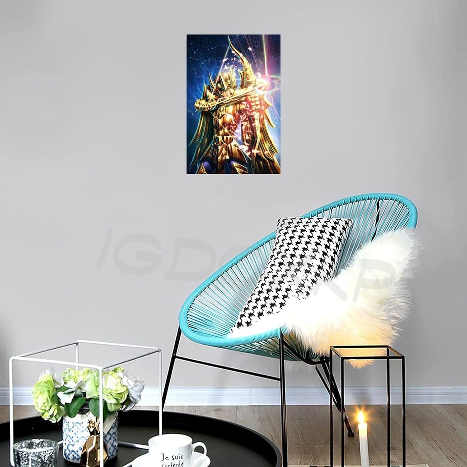 Póster de anime de Saint Seiya Sagitario (2) pósteres e impresiones de pintura en lienzo para decoración de sala de estar, dormitorio, 08 x 12