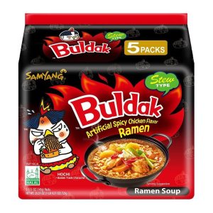 SAMYANG Stew Buldak – Fideos ramen con sabor a pollo, sabor artificial de pollo picante en sopa de ramen de estofado, 25.55 onzas (paquete de 1) SAMYANG Stew Buldak – Fideos ramen con sabor a pollo, sabor artificial de pollo picante en sopa de ramen de estofado, 25.55 onzas (paquete de 1)