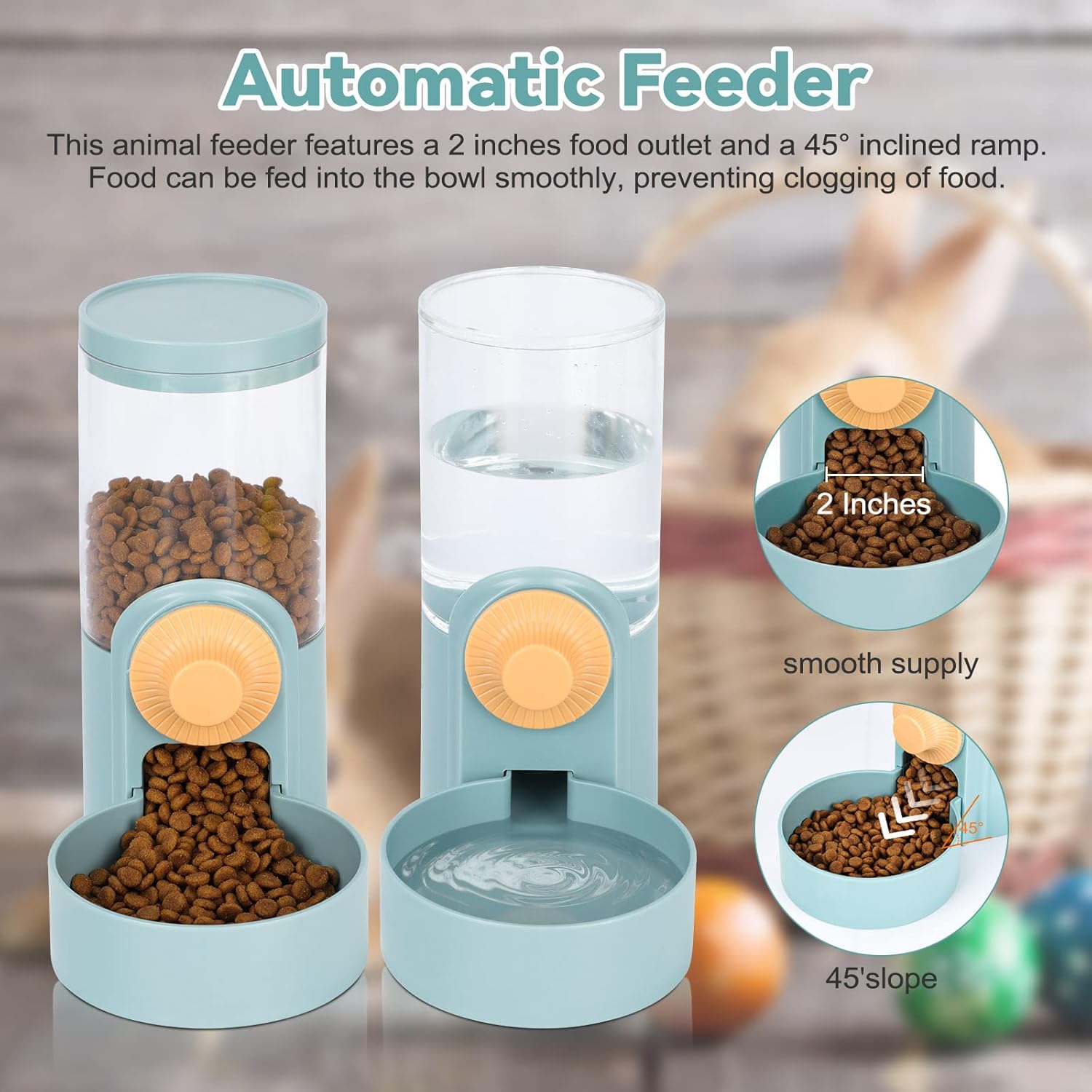 YUEPET Dispensador de agua para conejos, 35 onzas, gran capacidad, para colgar, adecuado para conejos, hurones, cobayas, animales pequeños