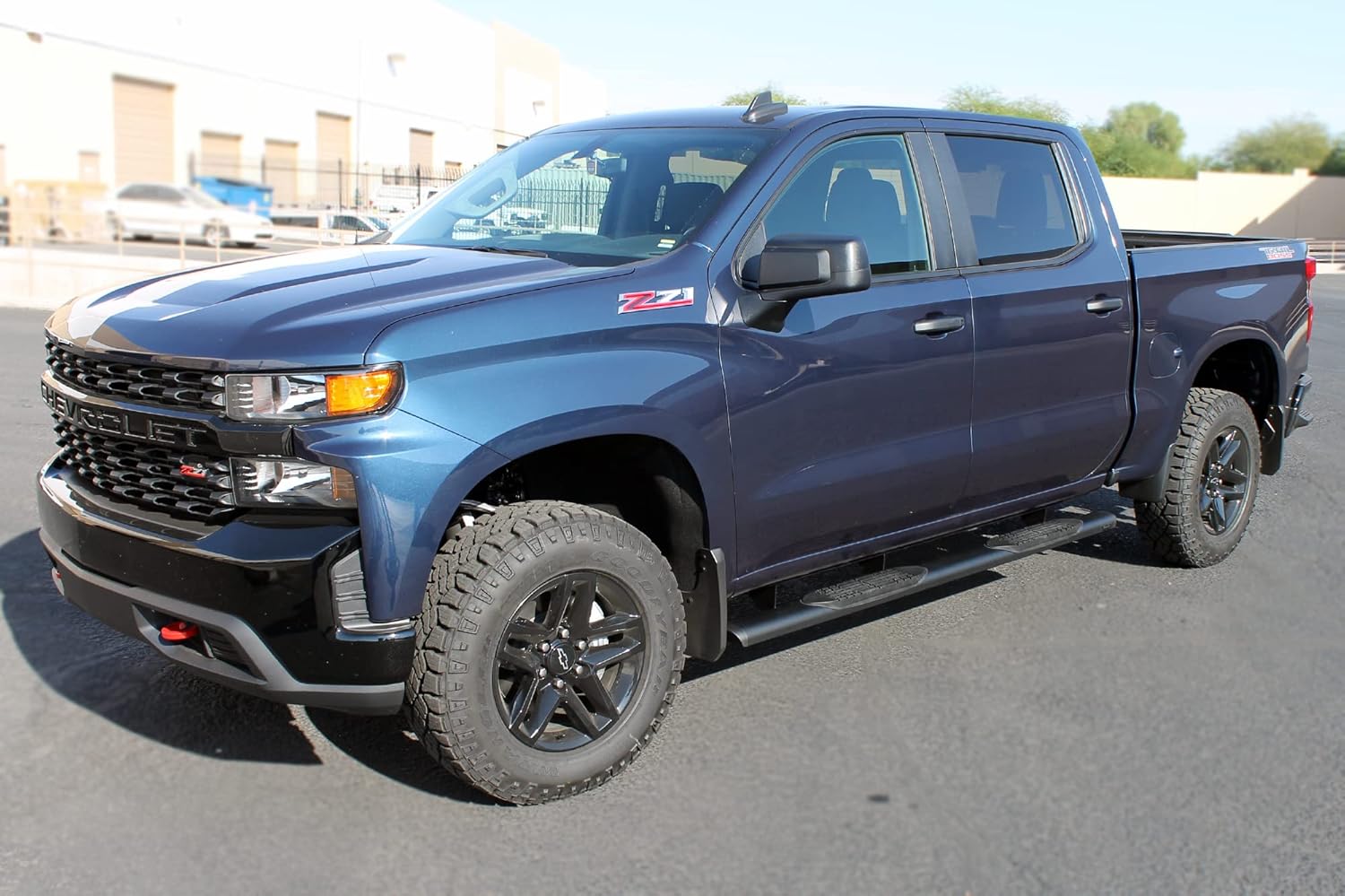Raptor Series Estribos escalones de 5 pulgadas de aluminio negro de estilo ovalado para Silverado Sierra 1500 2019-2024 y 20-24 2500 3500 HD Crew Cab