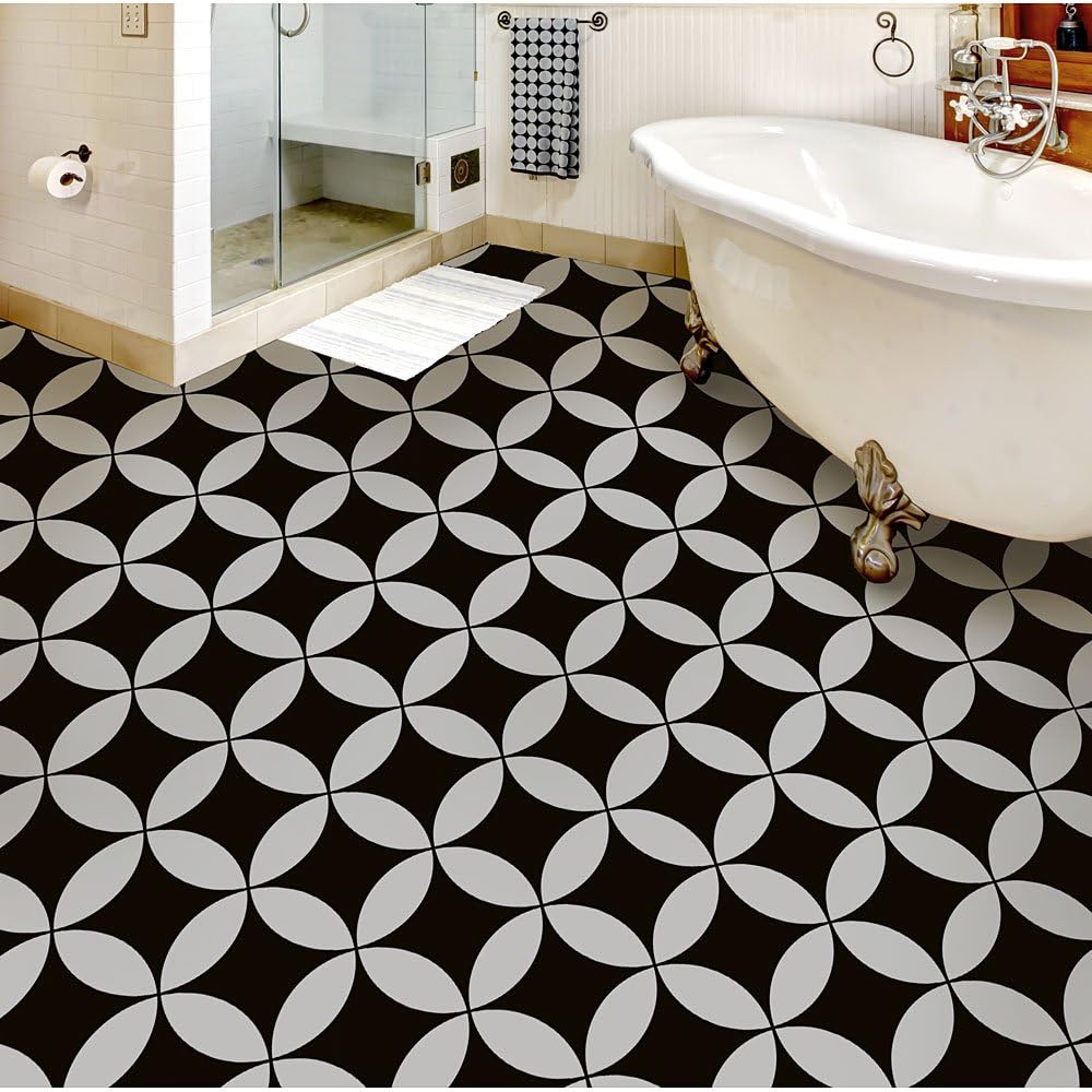 Nagoya – Plantilla de azulejos de cemento, azulejos japoneses de bricolaje, plantillas reutilizables para cambio de imagen del hogar (mediano 8 x 8