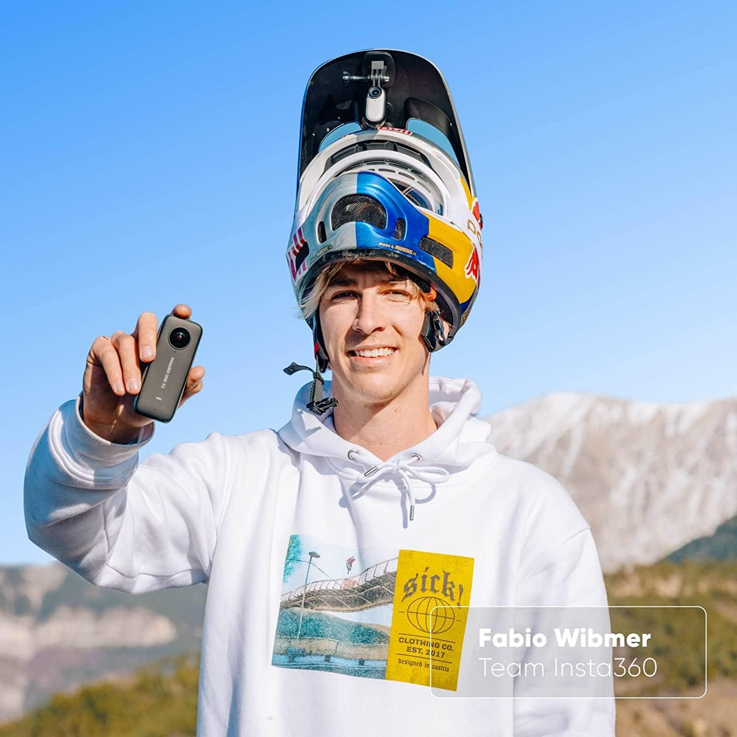 Insta360 ONE X2 – Kit de adhesivos para cámara de acción impermeable de 360 grados, 5.7K 360, estabilización, pantalla táctil, edición AI,