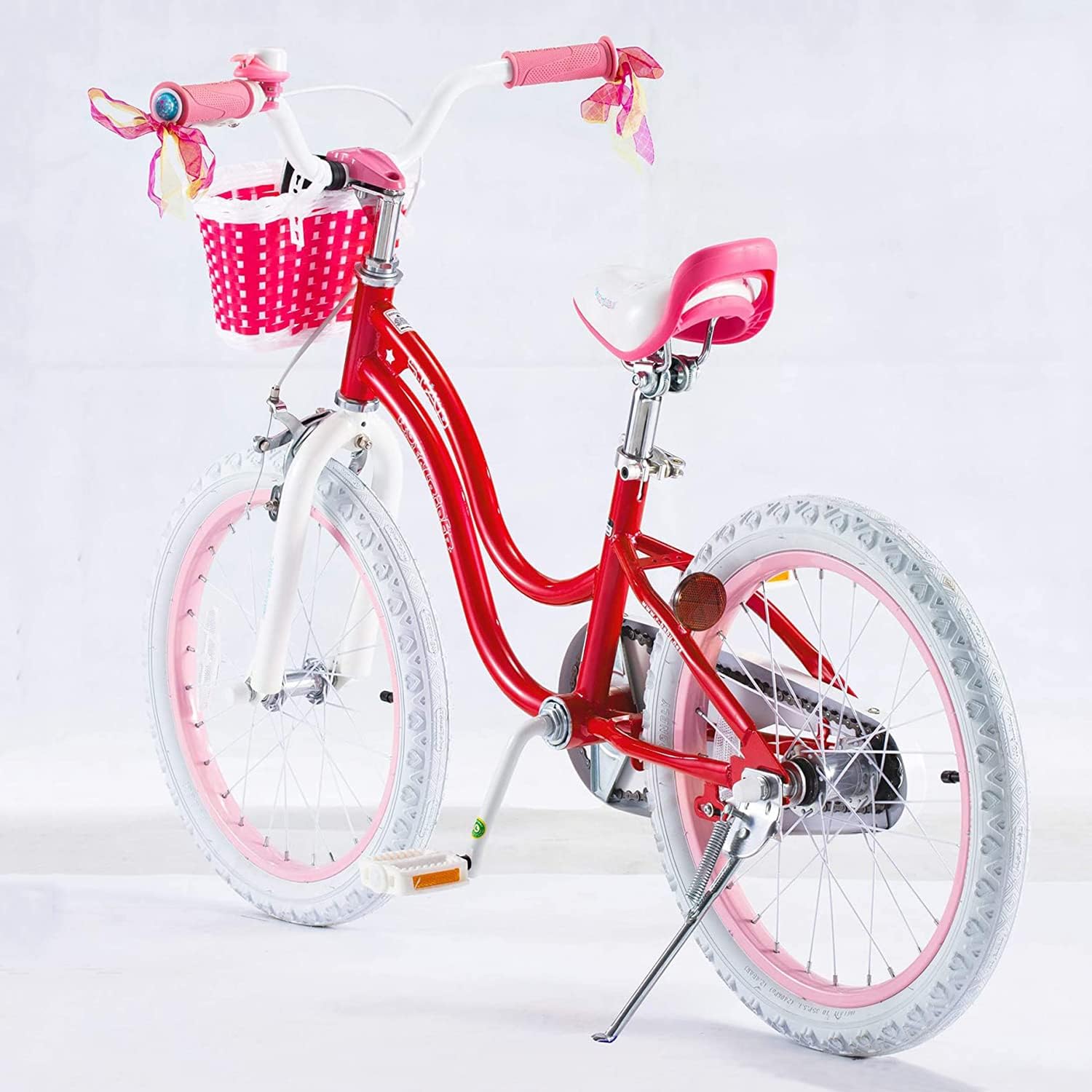 Royalbaby Stargirl – Bicicleta infantil para niñas de 12, 14, 16, 18, 20 pulgadas, con cesta para edades de 3 a 12 años
