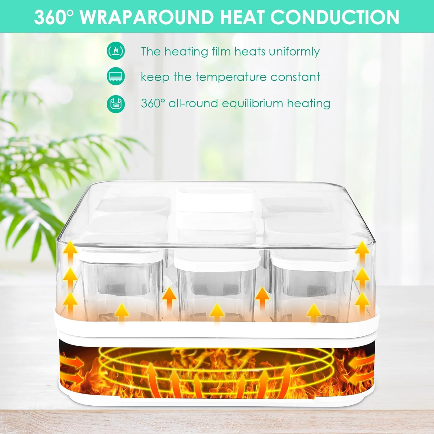 LIFERUN Yogurt Maker Machine, Greek Yogurt Maker with Temperature Control & Time Control, Automatic Digital Yogurt Machine is Easy to Use, Glass