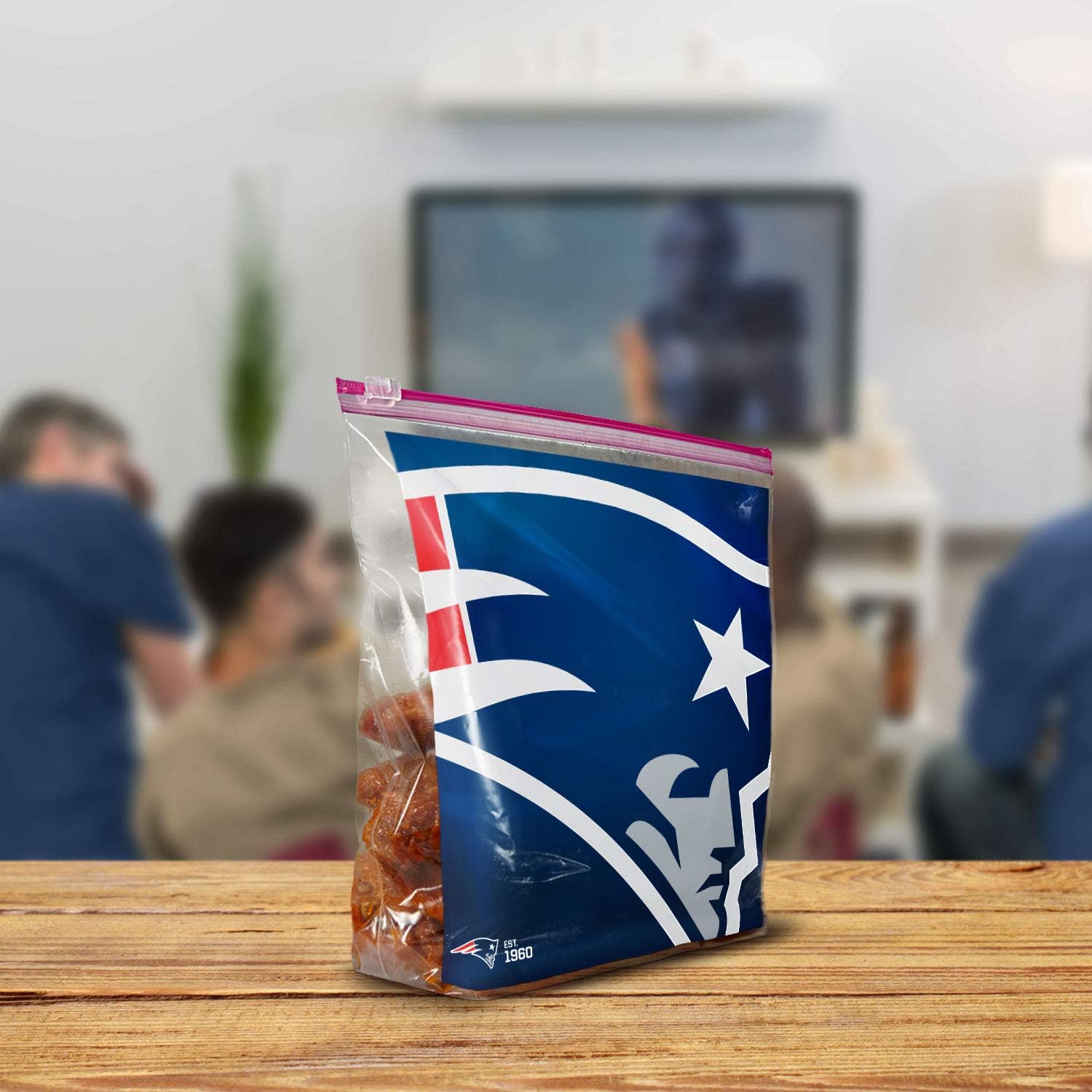 Ziploc Bolsas de almacenamiento con cierre deslizante, con diseño de la NFL, galón, 305562, 1