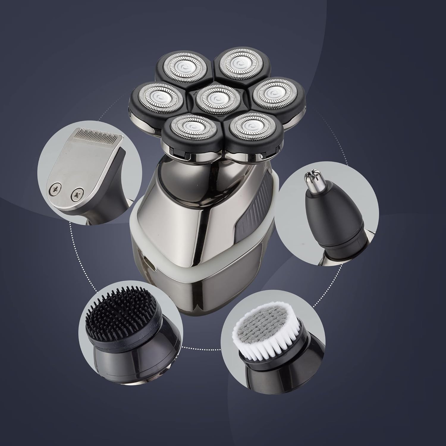 MARSKE Afeitadoras eléctricas para hombres, afeitadoras de cabeza calva para hombres, kit de aseo 9 en 1 para hombre, maquinillas de afeitar con