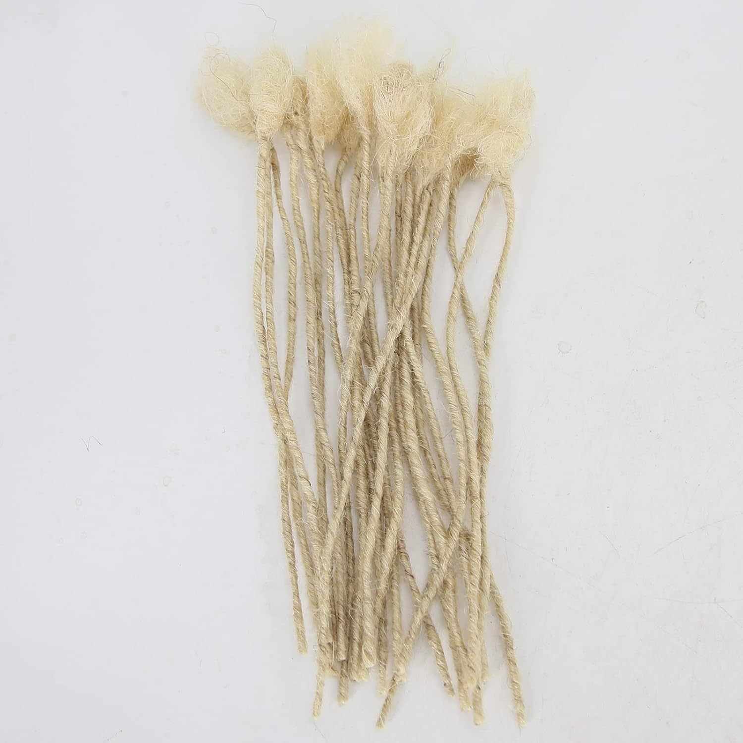 ZigZag Hair Minilocs – Extensiones de cabello humano para rastas de 0.1 in, 20 hebras rubias, extensiones de cabello humano, trenzas de ganchillo (8