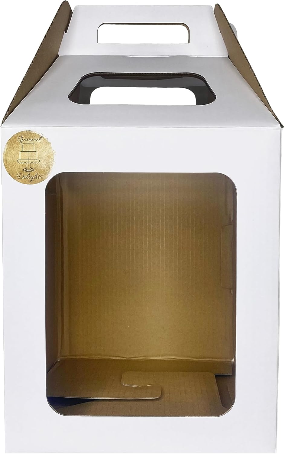 Upward Delights Caja alta para tartas, paquete de 4 cajas para pasteles, cajas de pastel escalonadas de 10 x 10 x 12 pulgadas, pastel de nivel de 10