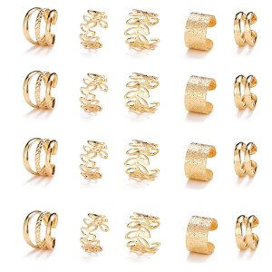 20 piezas de joyas doradas para el cabello para trenzas con diamantes de imitación de cristal, clips de trenza para rastas sin perforación, joyería 20 piezas de joyas doradas para el cabello para trenzas con diamantes de imitación de cristal, clips de trenza para rastas sin perforación, joyería
