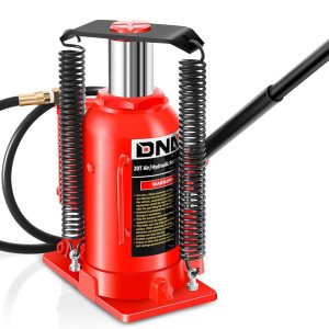 Gato hidráulico DNA MOTORING para botella de aire, capacidad de 20 toneladas (40,000 libras), mango manual y bomba de aire para reparación de Gato hidráulico DNA MOTORING para botella de aire, capacidad de 20 toneladas (40,000 libras), mango manual y bomba de aire para reparación de