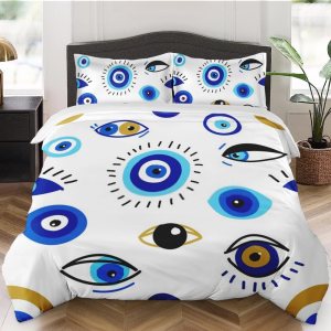 Funda de edredón tamaño Queen, juego de ropa de cama griego turco contemporáneo malvado con cierre de cremallera para niños y adultos, funda de Funda de edredón tamaño Queen, juego de ropa de cama griego turco contemporáneo malvado con cierre de cremallera para niños y adultos, funda de