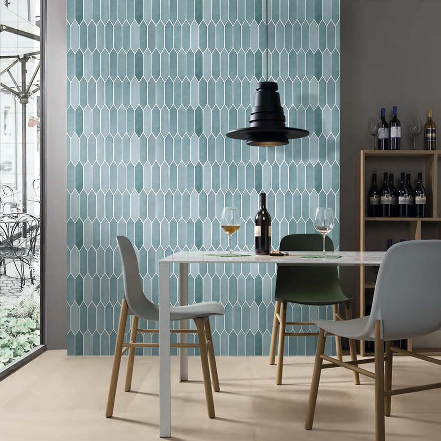 10 azulejos adhesivos de PVC mate de 11.8 x 11.8 pulgadas, ultralivianos y finos de PVC 3D, para despegar y pegar, para cocina, sala de estar,
