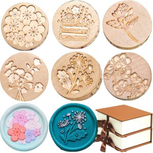 ONWINPOR Sello de cera de flores, cabeza de sello de cera de hojas de plantas, cabeza de sello botánico, cabeza de sello botánico, sin mango, gran ONWINPOR Sello de cera de flores, cabeza de sello de cera de hojas de plantas, cabeza de sello botánico, cabeza de sello botánico, sin mango, gran