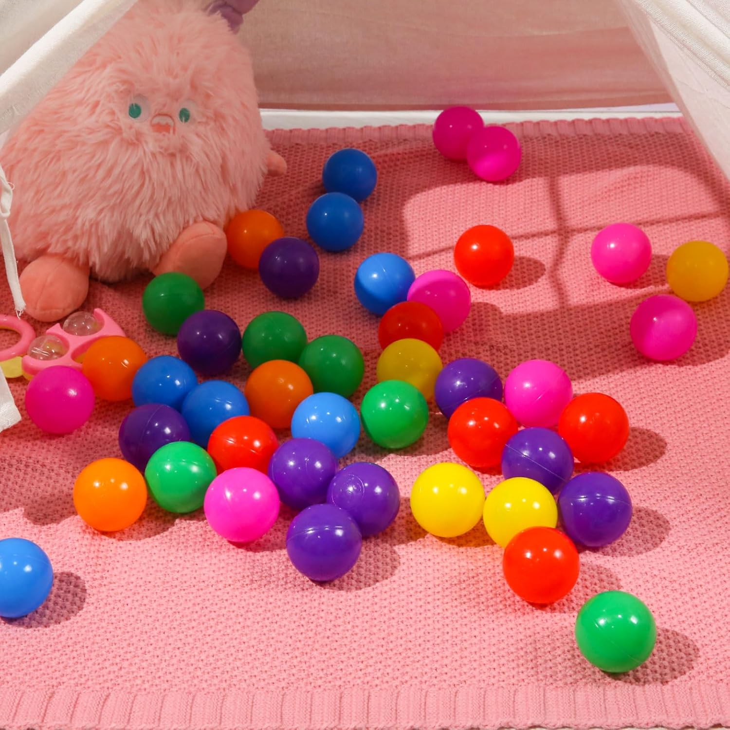 GAMIFUN Pelotas para hoyos de bolas, sin ftalatos, sin BPA, bolas de plástico no tóxicas para niños y diversión para jugar