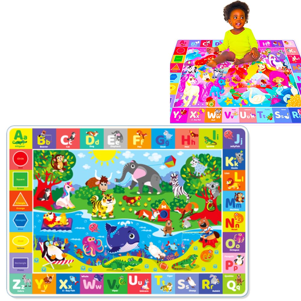 QUOKKA Multipack de 2 alfombrillas de juego para bebé para el suelo