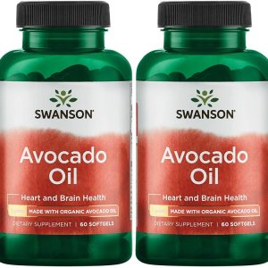 Swanson Aceite de aguacate  Suplemento natural lleno de ácidos grasos esenciales  Hecho con aceite de aguacate orgánico  (60 cápsulas blandas, 0.04 Swanson Aceite de aguacate  Suplemento natural lleno de ácidos grasos esenciales  Hecho con aceite de aguacate orgánico  (60 cápsulas blandas, 0.04