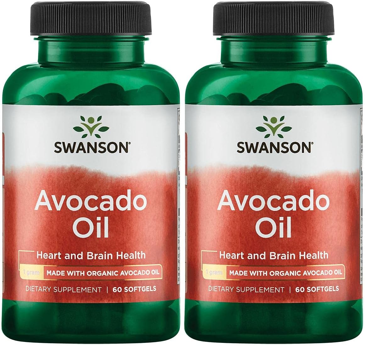 Swanson Aceite de aguacate  Suplemento natural lleno de ácidos grasos esenciales  Hecho con aceite de aguacate orgánico  (60 cápsulas blandas, 0.04