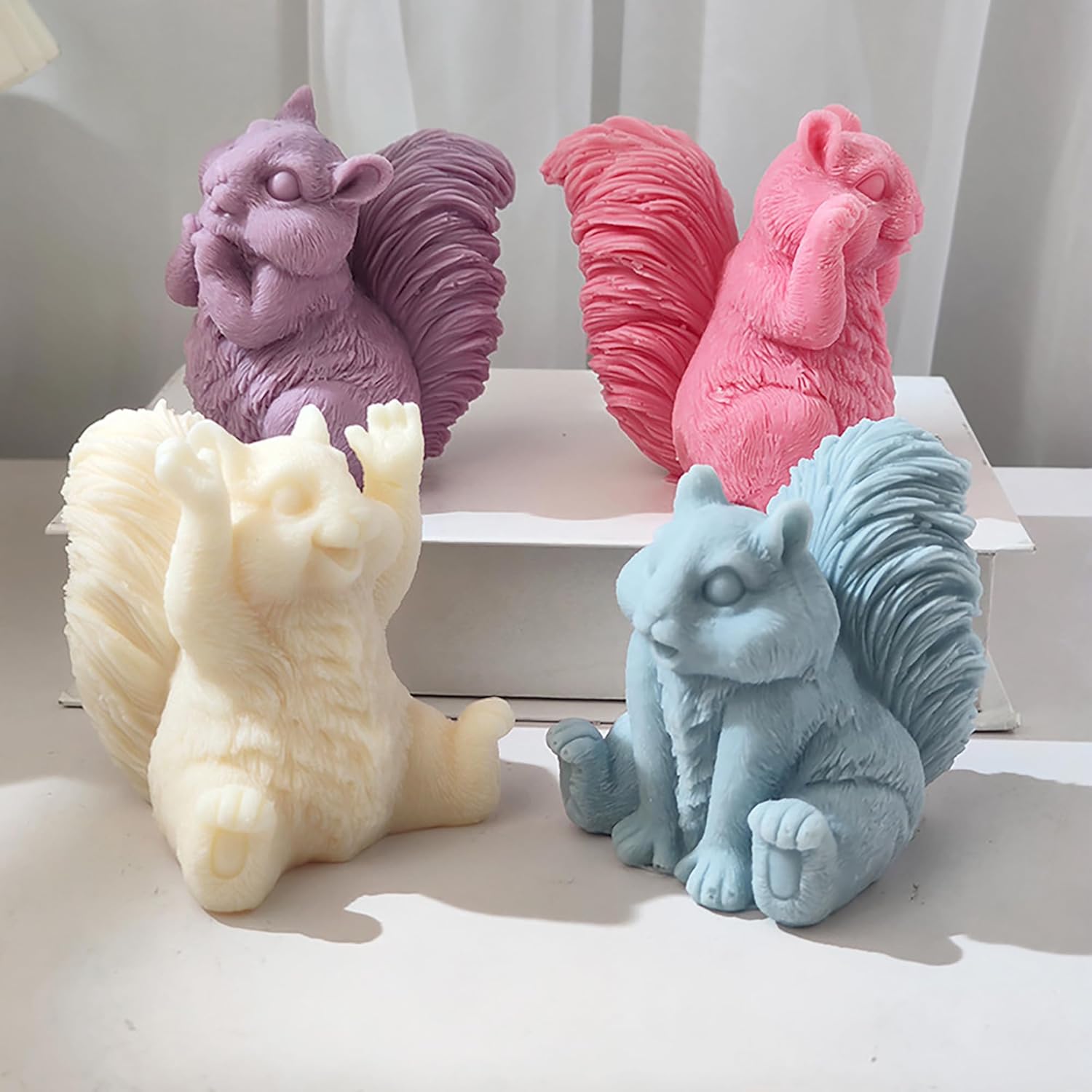 Molde de ardilla, molde para velas de ardilla, molde de animales de ardilla, molde de fundición de resina de ardilla, moldes de fabricación de