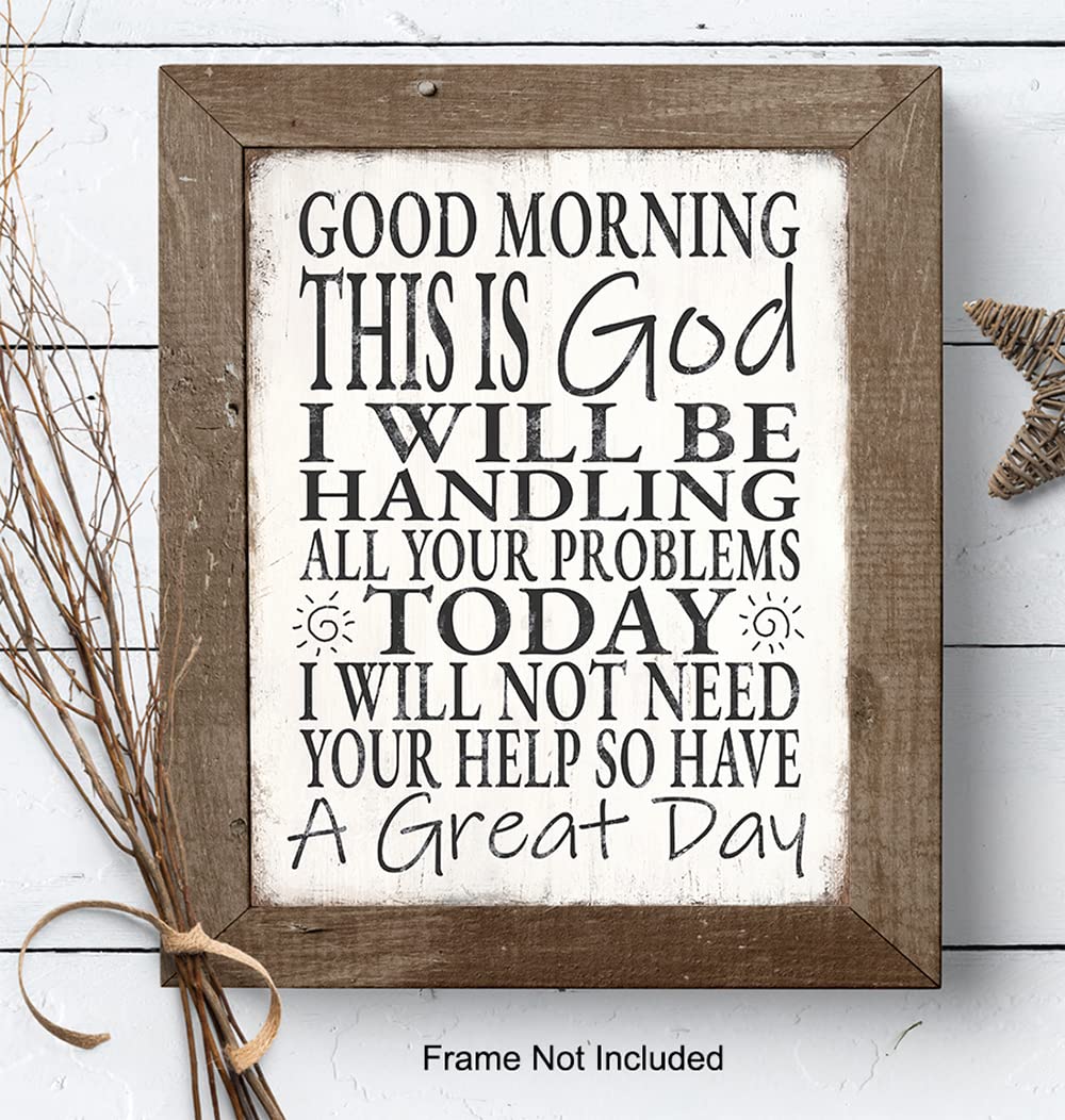 Yellowbird Art & Design Christian Wall Art – God Wall Decor – Religious Gifts for Men Man – Catholic Gift – Inspirational Wall Decor Poster –