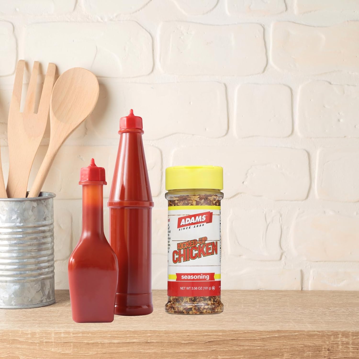 Adams Kicked-Up – Condimento para pollo, botella de 3.56 onzas (paquete de 1)