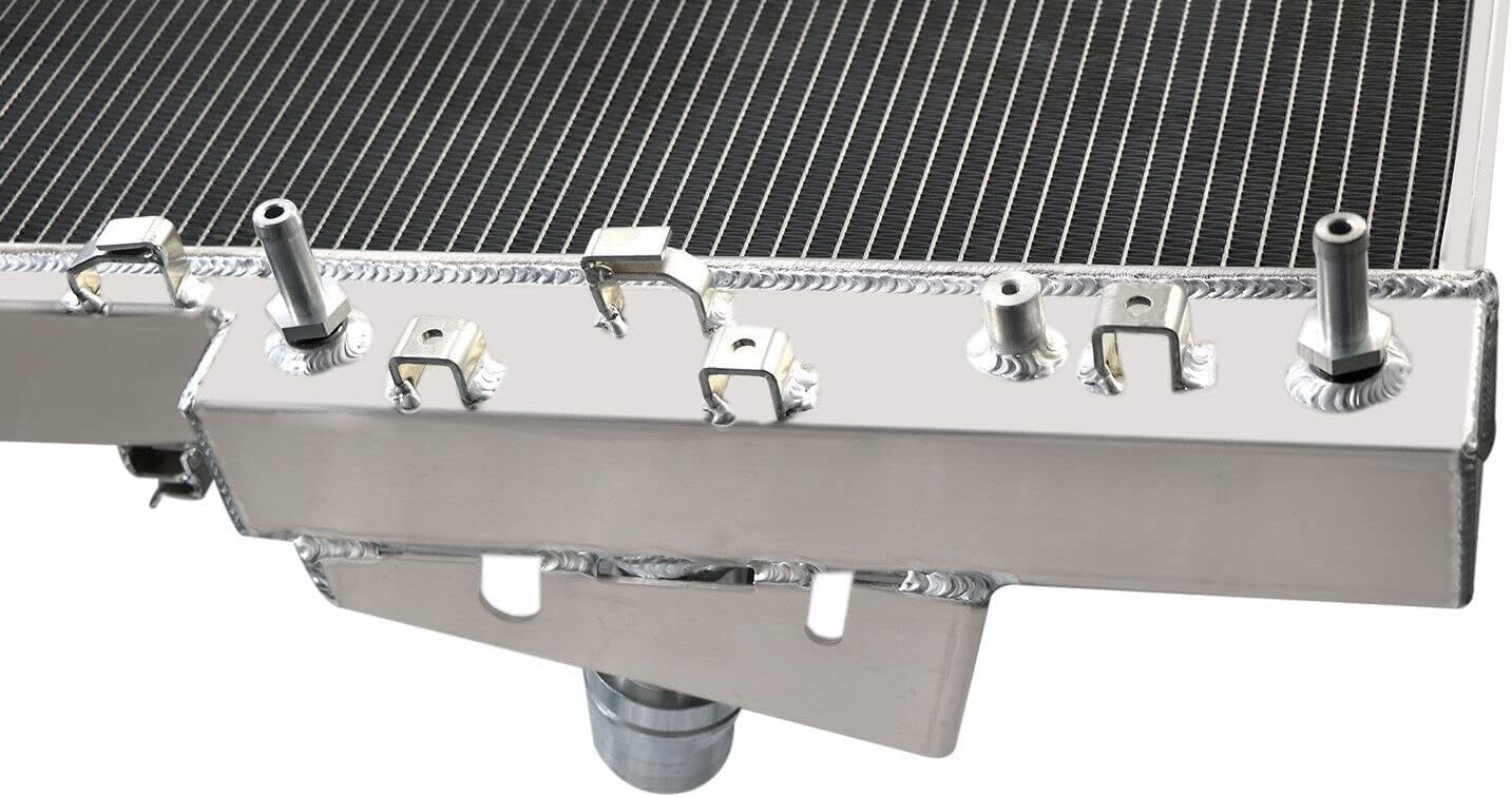 Radiador de aluminio de 3 filas compatible con Ford F250 F350 F450 F550 Powerstroke 6.4L diésel, todo radiador de aluminio