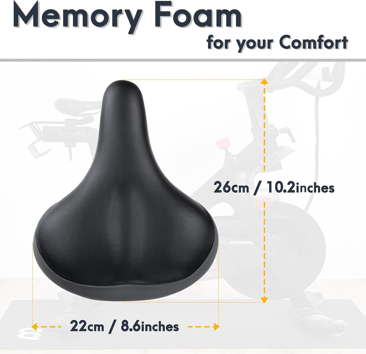 Venzo Cómodo asiento de sillín de bicicleta para MTB, carretera, ejercicio, trekking, plegable, híbrida y crucero – Asiento de sillín XC