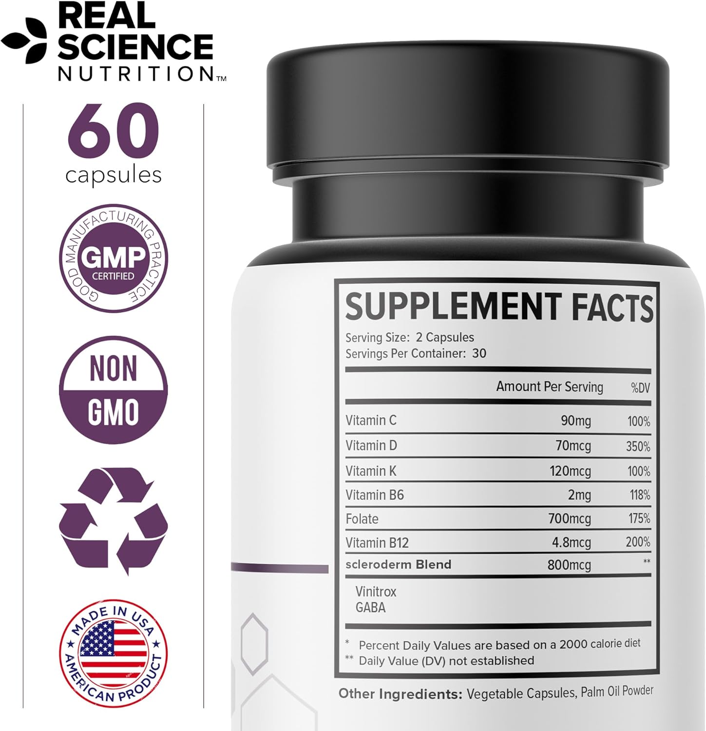 Real Science Nutrition ScleroEase Miracle ofrece alivio a las personas que sufren de esclerodermia, apoyando la piel flexible y flexible, movimiento