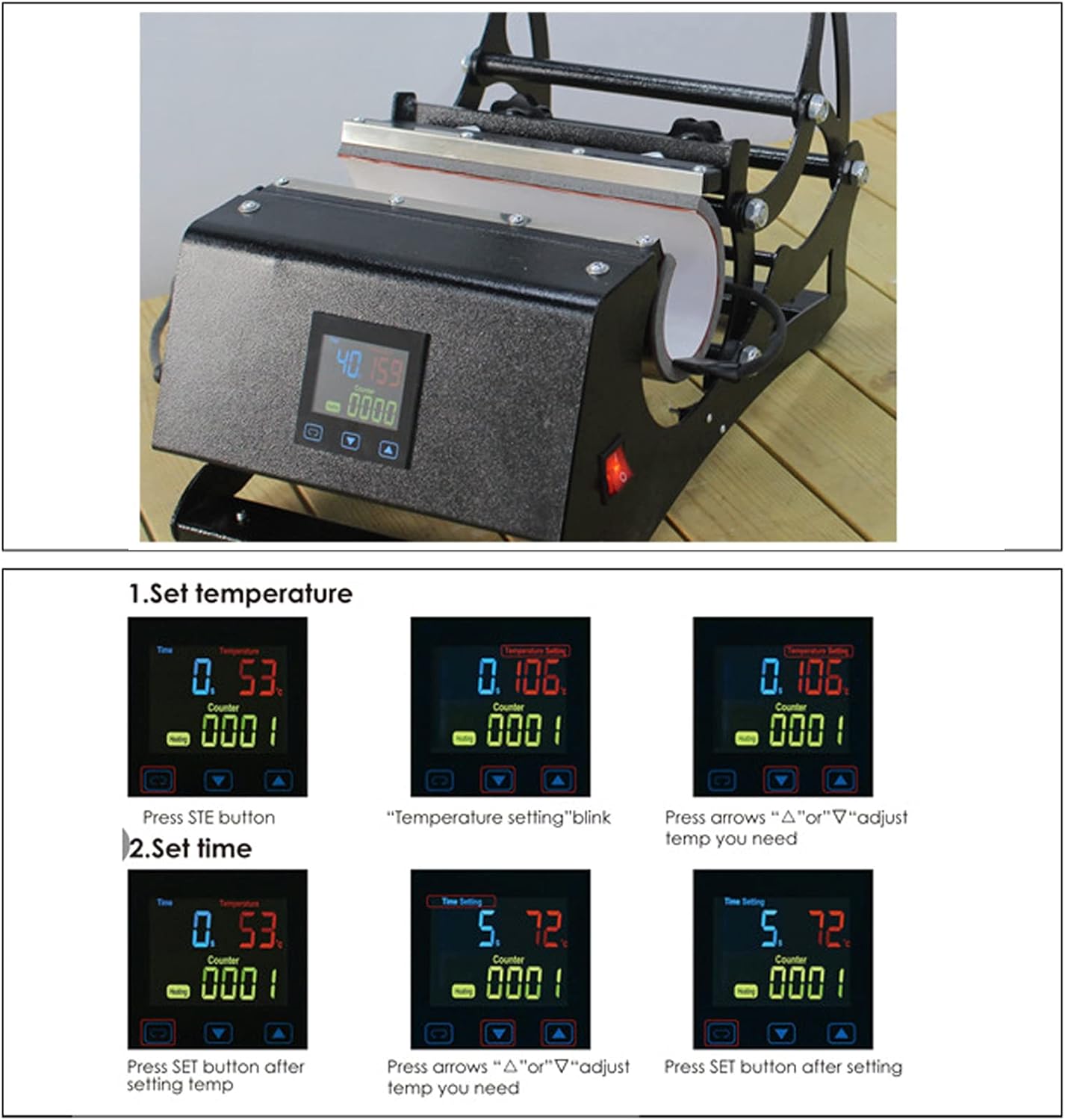 Máquina de sublimación digital de transferencia de impresora de vaso de prensa de calor para tazas, 110 V, 550 W, para vasos delgados de 20 onzas,