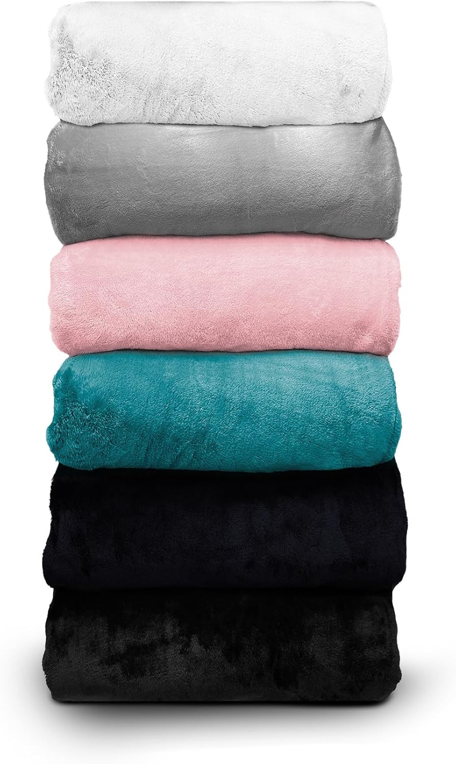 Comfort Lab Manta reversible de franela Sherpa  Elegante manta esponjosa para sofá y decoración del hogar  Anti frisado no se desprende, acogedora y