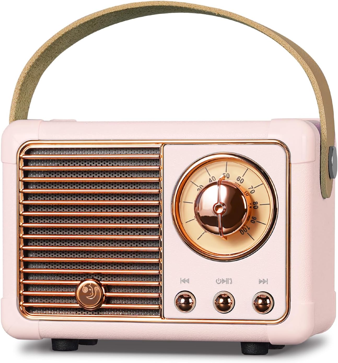 PRUNUS J-999 Altavoz Bluetooth retro portátil, mini altavoz con potente altavoz de 3 W, diafragma de bajos, llamadas manos libres, bolsillo
